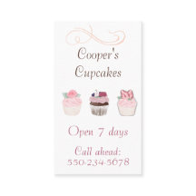 Köstliches Trio Cupcakes Bäckerei Business Card