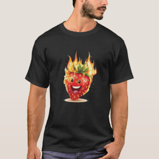 Kostüm Brennende Erdbeerflammen T-Shirt