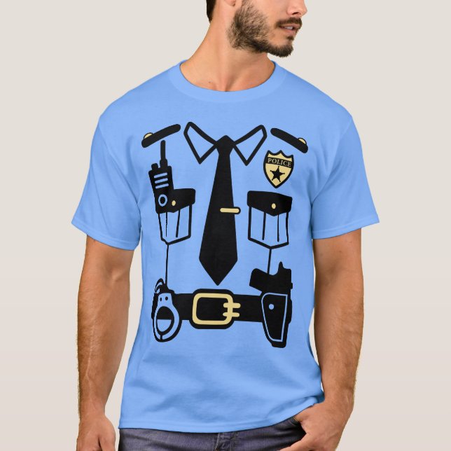 Kostüm des korrektiven Polizeibeamten Halloween T-Shirt (Vorderseite)