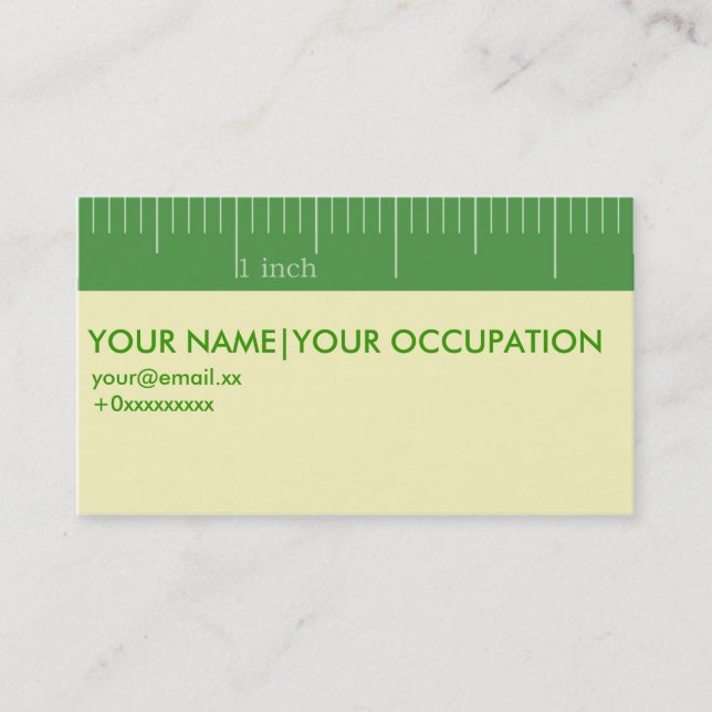 Kostüm-grüne Machthaber-Visitenkarte Visitenkarte (Vorderseite)
