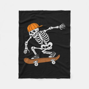 Kostüm Halloween Skelett Skateboard fahren Fleecedecke