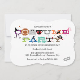 Kostüm Party Kid's Halloween-Party Einladung. Einladung