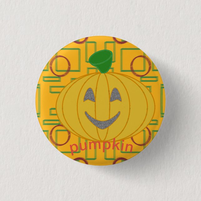 Kostümdesign Orange Pumpkin Button (Vorderseite)
