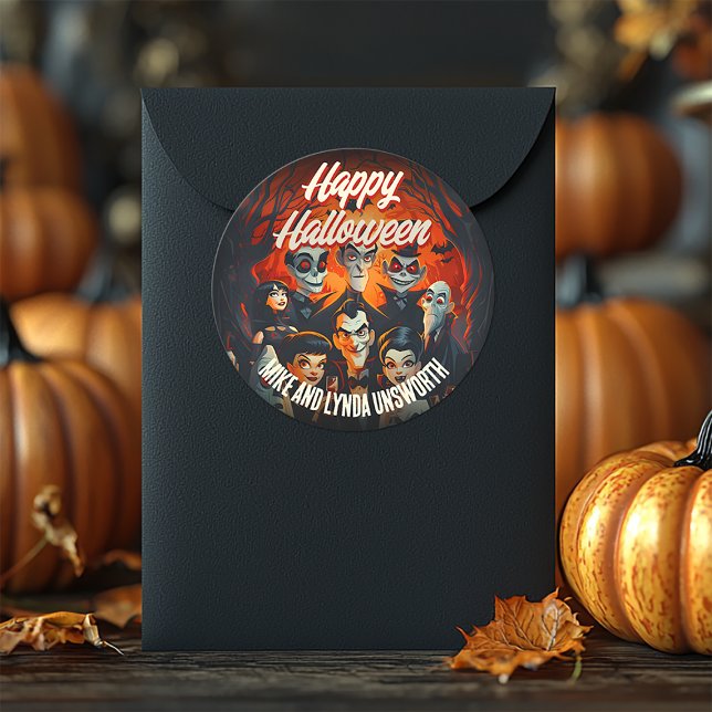 Kostüme Cocktails 50er Halloween Umschlag Aufklebe Runder Aufkleber (Von Creator hochgeladen)