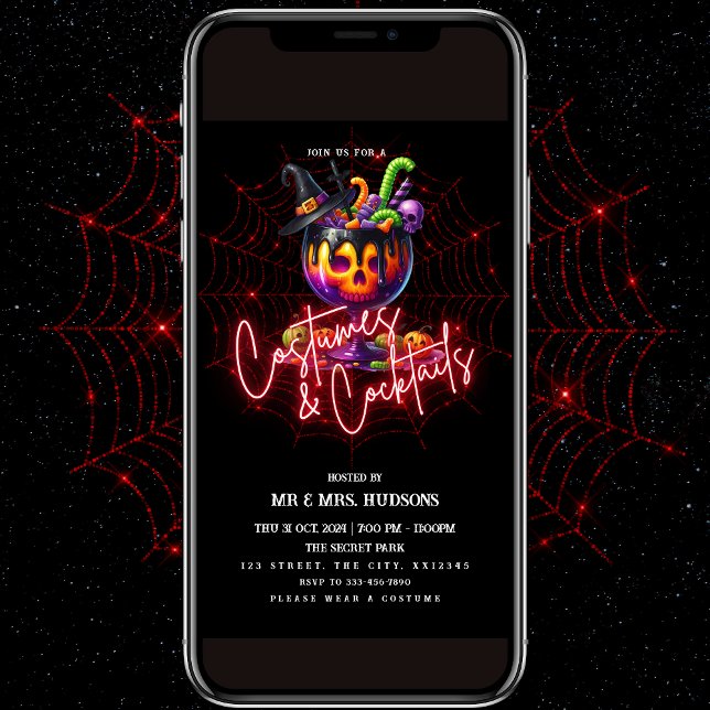 Kostüme & Cocktails Halloween-Party Einladung (Von Creator hochgeladen)