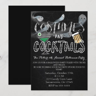 Kostüme & Cocktails Halloween-Party Einladungen