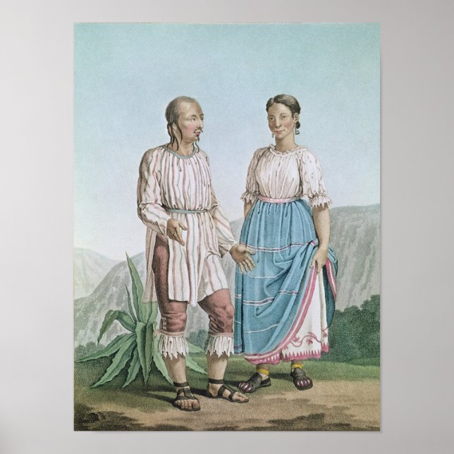 Kostüme der Amerikanische Ureinwohner von Michouac Poster (Vorne)