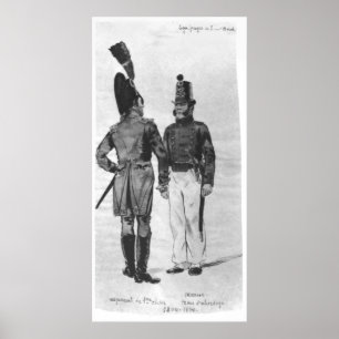 Kostüme der französischen Marinen von 1804 bis 181 Poster