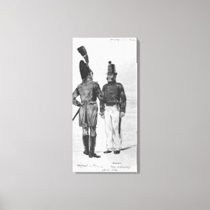 Kostüme der französischen Marinesoldaten von 180 Leinwanddruck