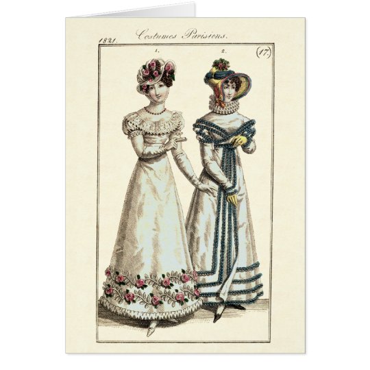 Kostüme Parisiens Modegeck 1821 Karte