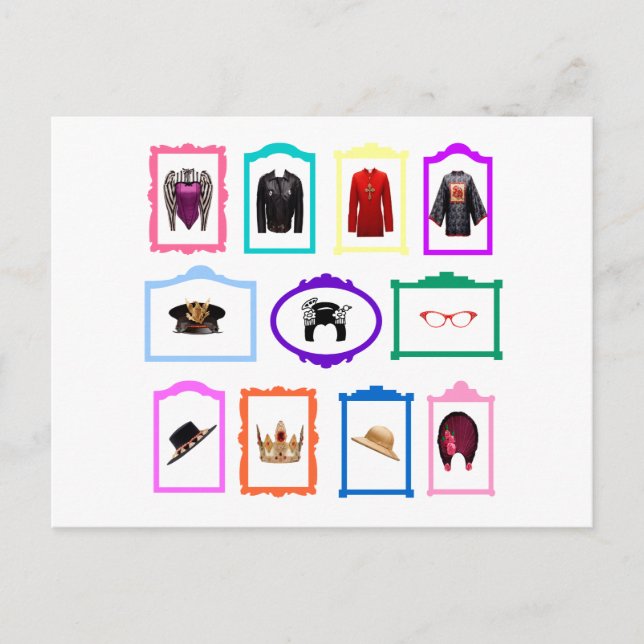 Kostüme Postkarte (Vorderseite)