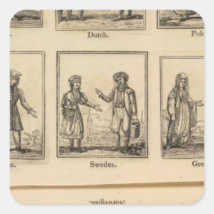 Kostüme Quadratischer Aufkleber