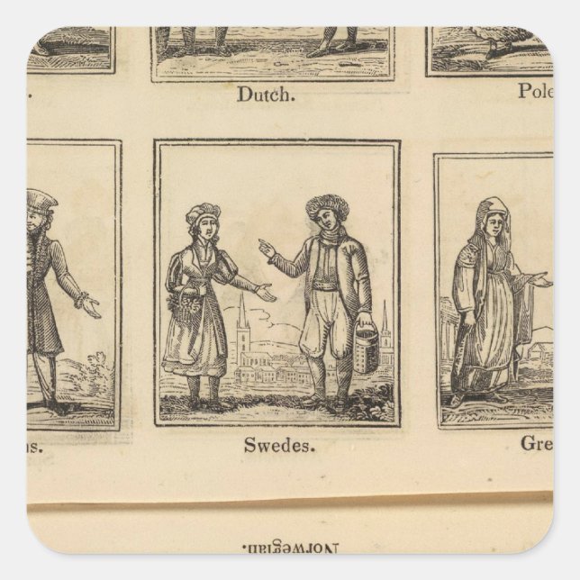 Kostüme Quadratischer Aufkleber (Vorderseite)