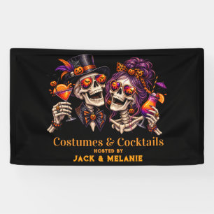 Kostüme und Cocktails Erwachsenenparty Halloween Banner