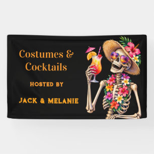 Kostüme und Cocktails Erwachsenenparty Halloween Banner