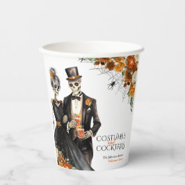 Kostüme und Cocktails Erwachsenes Halloween-Party Pappbecher