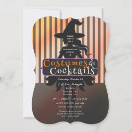 Kostüme und Cocktails Halloween Drink Up Hexen Einladung
