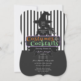 Kostüme und Cocktails Halloween Drink Up Hexen Einladung