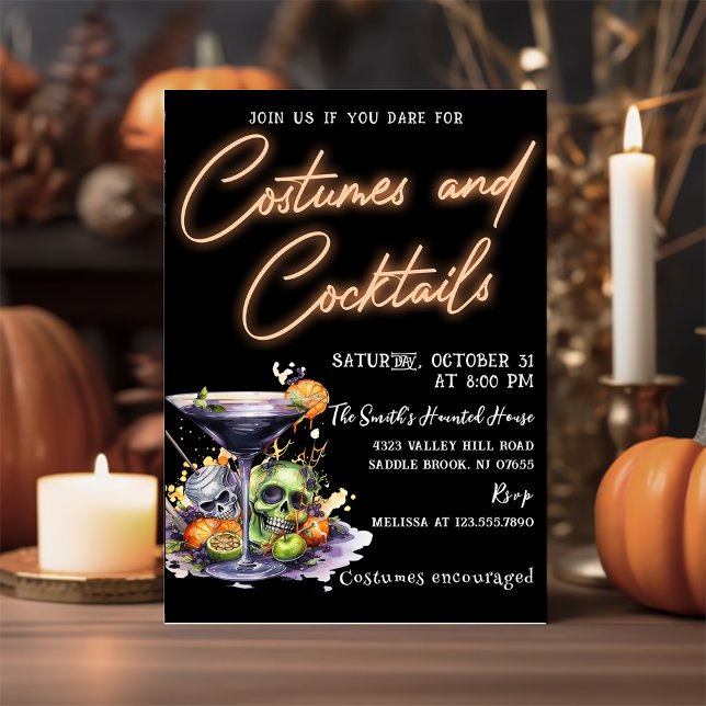 Kostüme und Cocktails Halloween-Party für Erwachse Einladung (Von Creator hochgeladen)