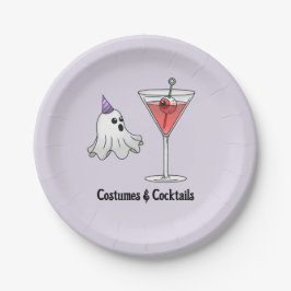 Kostüme und Cocktails Party Pappteller