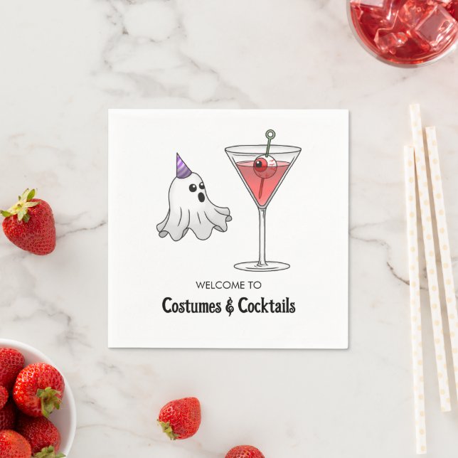 Kostüme und Cocktails Party Serviette (Beispiel)