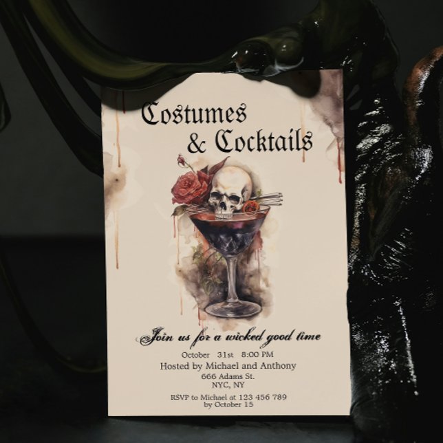 Kostüme und Cocktails zu Halloween, Skulpturen & R Einladung (Von Creator hochgeladen)