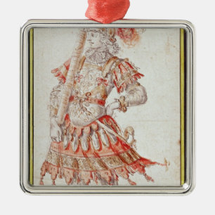Kostümentwurf für Karussell, c.1662 Silbernes Ornament