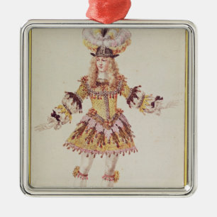 Kostümentwurf für männlichen Tänzer, c.1660 Ornament Aus Metall