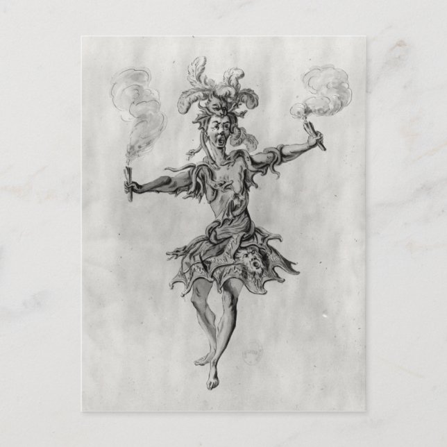 Kostümgestaltung für das Ballett "Medusa" Postkarte (Vorderseite)