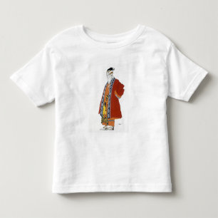 Kostümgestaltung für einen alten Mann in einem rot Kleinkind T-shirt