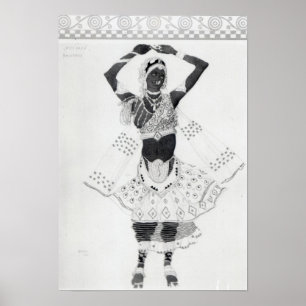 Kostümgestaltung für 'Le Dieu Bleu', 1912 Poster