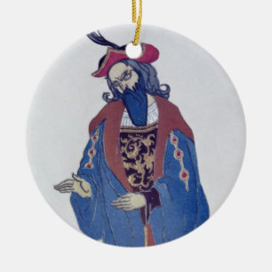 Kostümieren Sie Entwurf für Blau-Bart, von Keramikornament