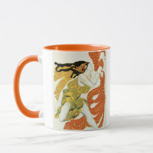 Kostümieren Sie Entwurf für einen Bacchante in Tasse
