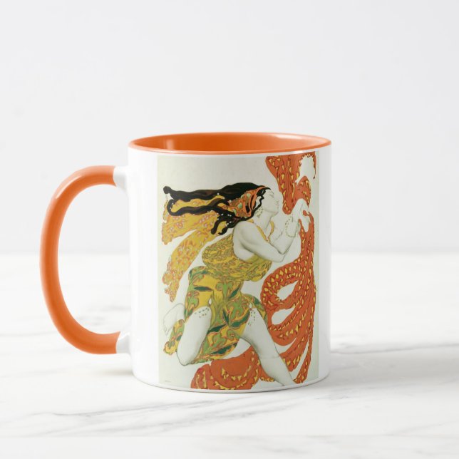 Kostümieren Sie Entwurf für einen Bacchante in Tasse (Links)