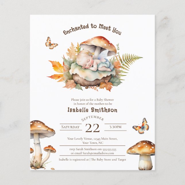 Kostümliche Fairy Fall Woodland Babydusche (Vorderseite)