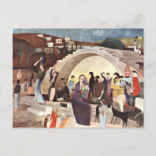 Kosztka - Marias Brunnen im Nazareth Postkarte (Vorderseite)