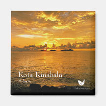 Kota Kinabalu - aimant frigo par Velvet Escape