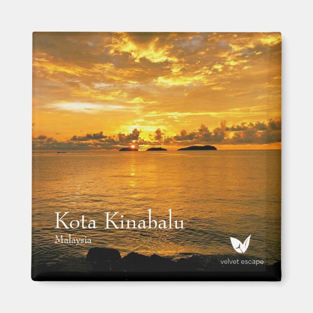 Kota Kinabalu - Kühlschrankmagnet von Velvet Escap (Vorne)
