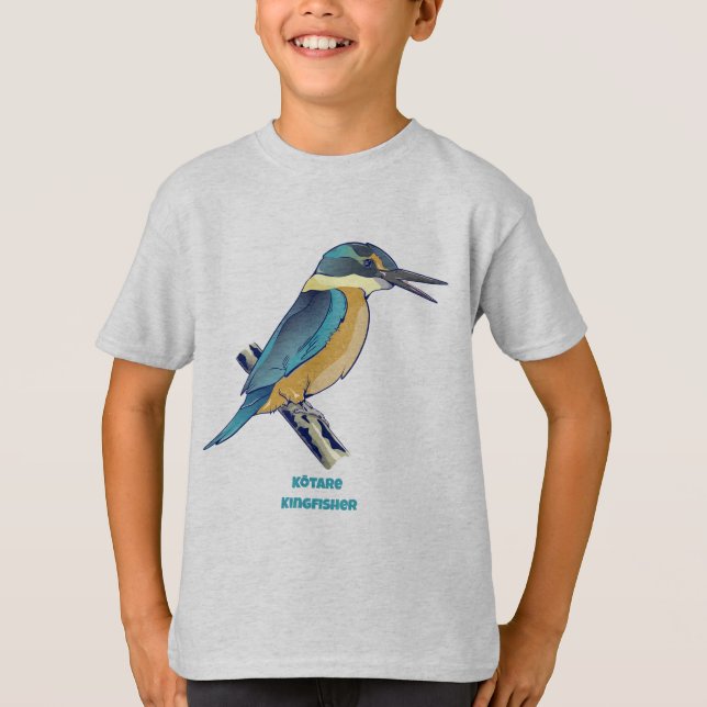 Kotare Kingfisher NZ BIRD T-Shirt (Vorderseite)