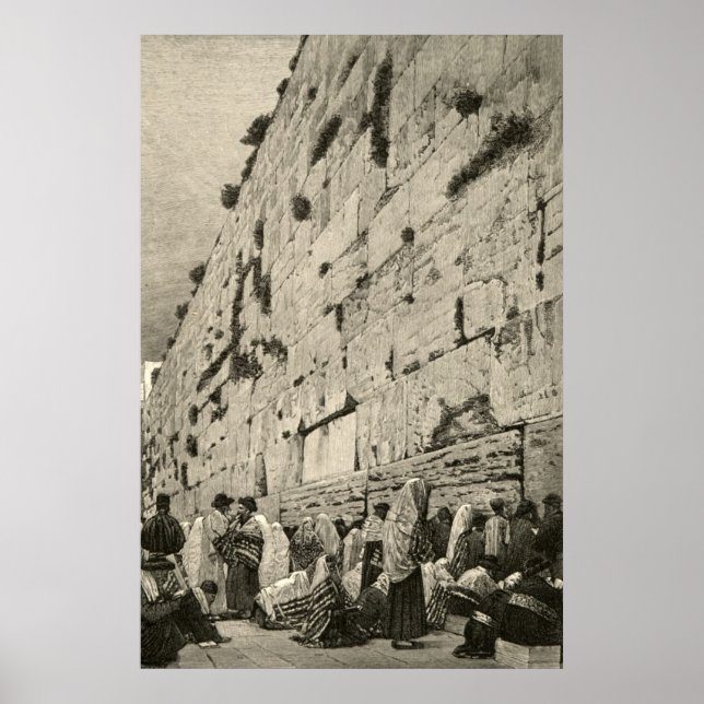 Kotel Western Wailing Wall Buraq Jerusalem Vintag Poster (Vorne)