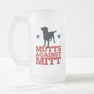 Köter gegen Mitt Mattglas Bierglas