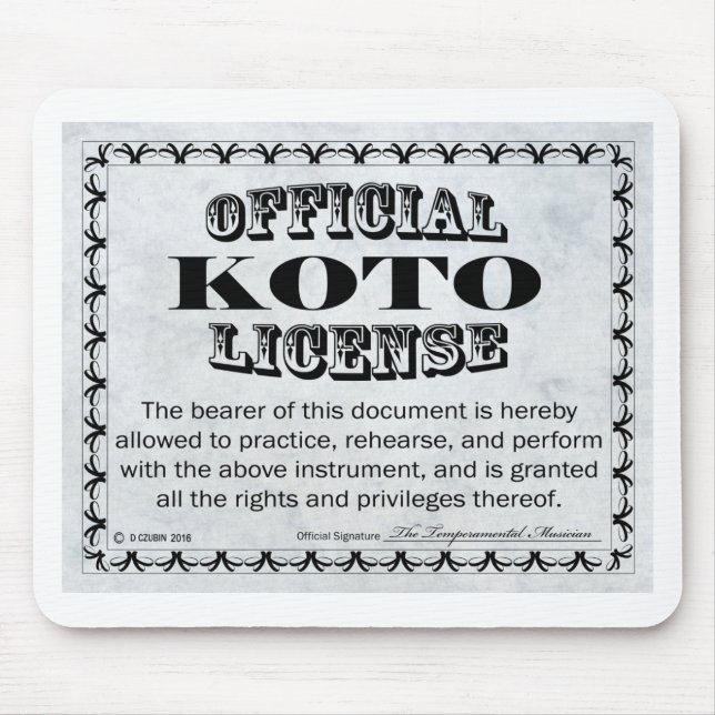 Koto-Lizenz Mousepad (Vorne)