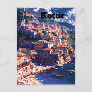 Kotor Druck Kotor Home Dekor Landschaft Kunst Druc Postkarte