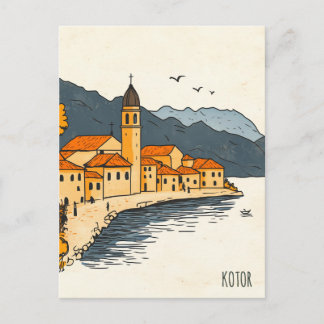 Kotor Montenegro Reise Postkarte