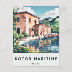 Kotor Schifffahrtsmuseum Postkarte Reise Geschicht