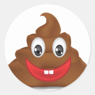 Kotz-Emojis Runder Aufkleber