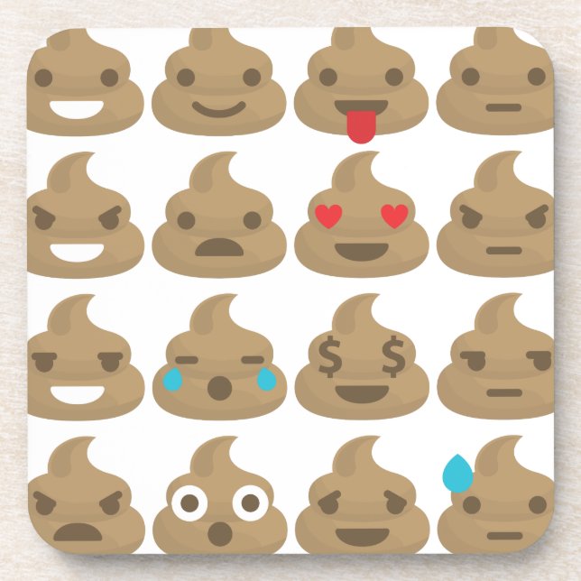 Kotz-Emojis Untersetzer (Vorderseite)