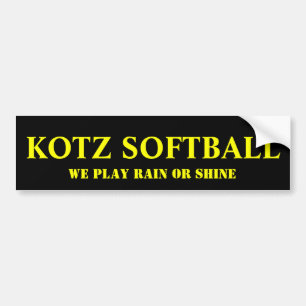 KOTZ SOFTBALL AUTOAUFKLEBER