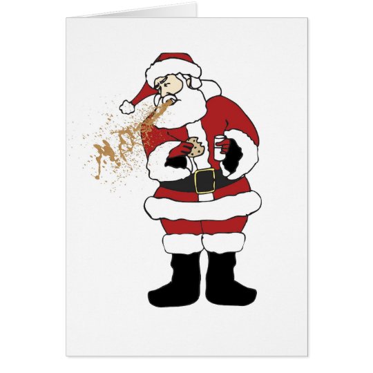 Kotzende Sankt-Weihnachtskarte Karte