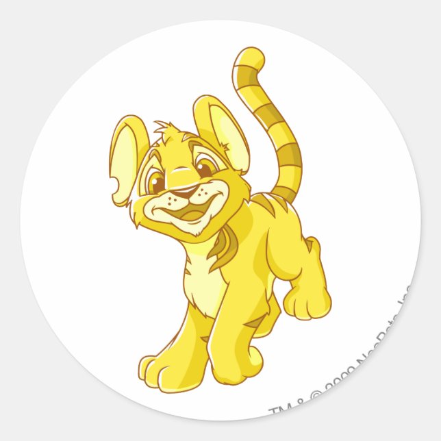 Kougra Gold Runder Aufkleber (Vorderseite)